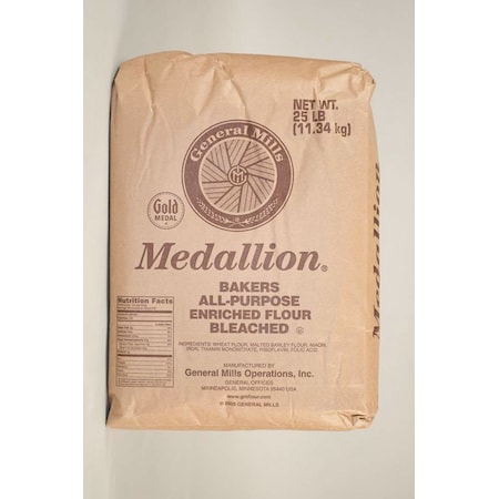 Gold Medal Medallion Bakers All Purpose Enriched Bleached Flour 25lbs Bag, PK2 16000-54425
